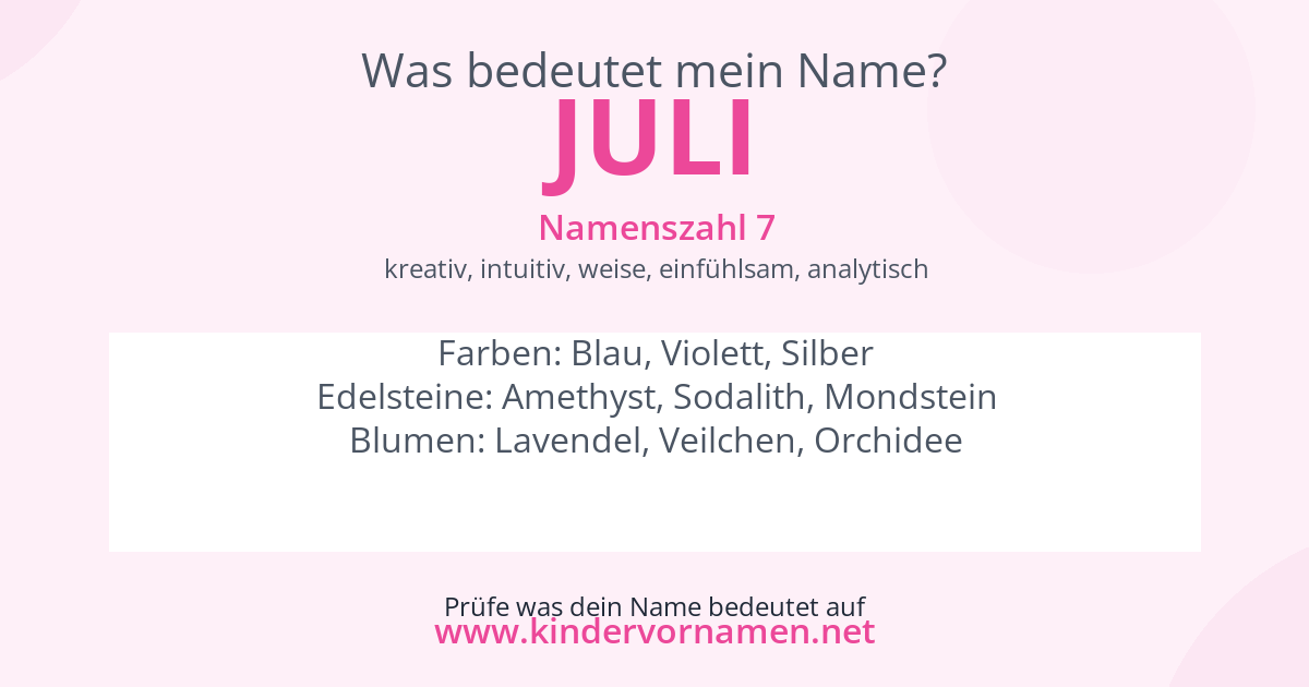 Was bedeutet der Name Juli?