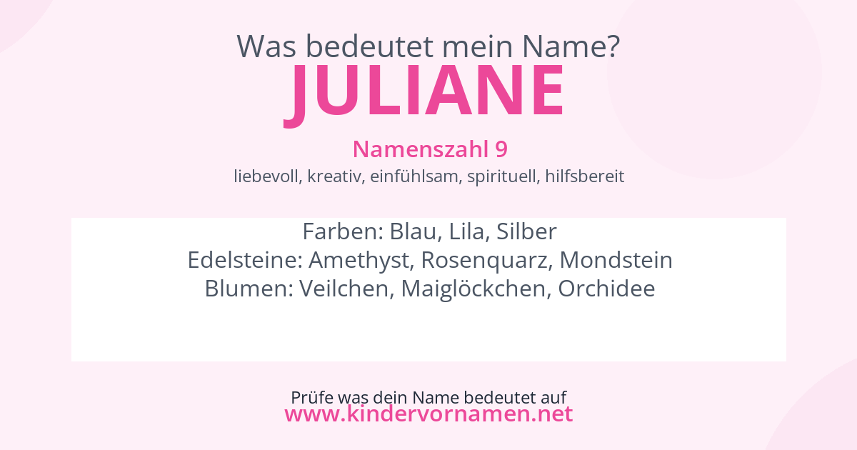 Was bedeutet der Name Juliane?