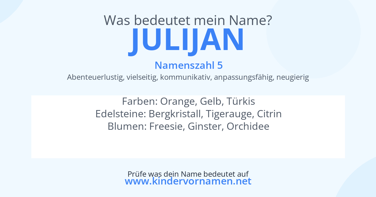 Was bedeutet der Name Julijan?