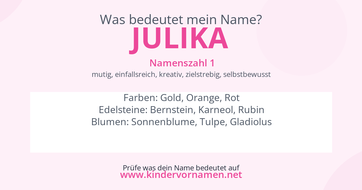 Was bedeutet der Name Julika?