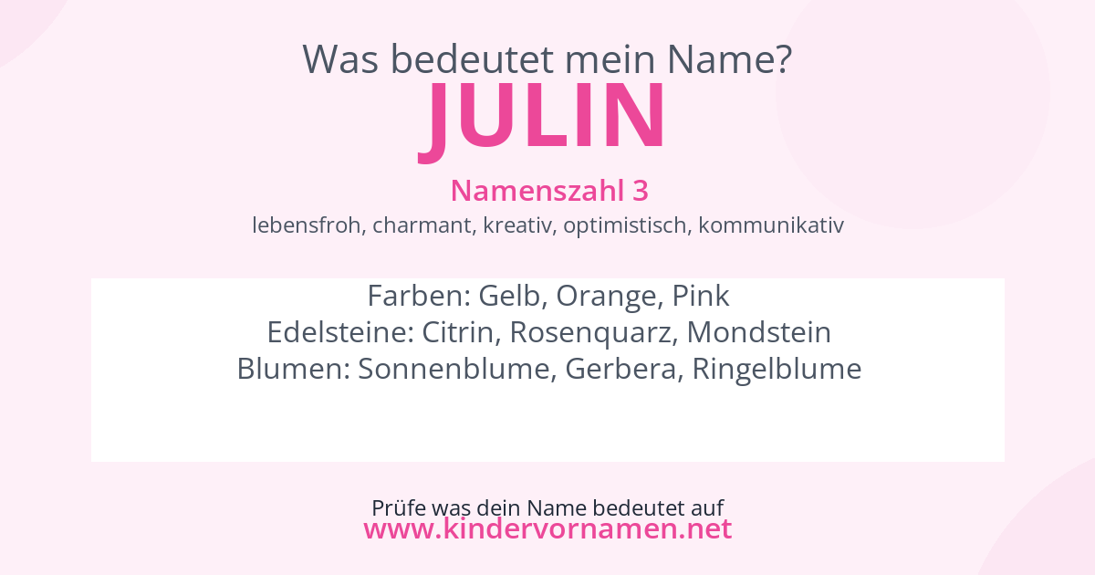 Was bedeutet der Name Julin?
