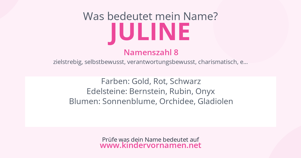 Was bedeutet der Name Juline?