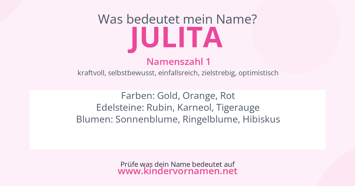 Was bedeutet der Name Julita?