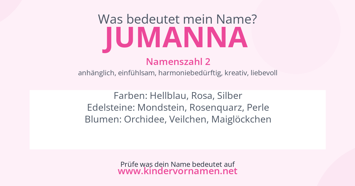 Was bedeutet der Name Jumanna?