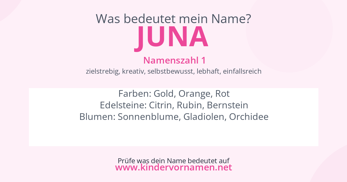 Was bedeutet der Name Juna?