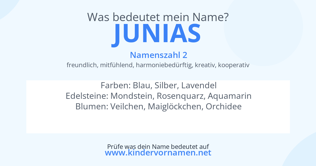 Was bedeutet der Name Junias?