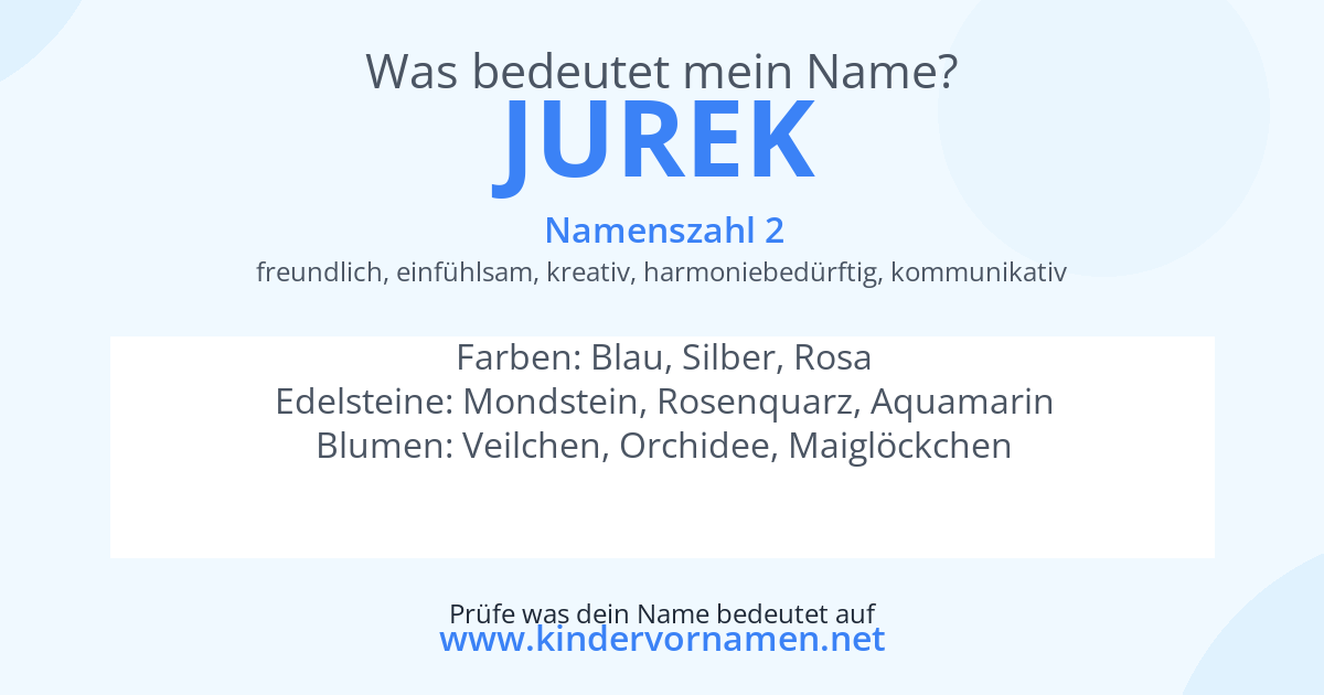 Was bedeutet der Name Jurek?