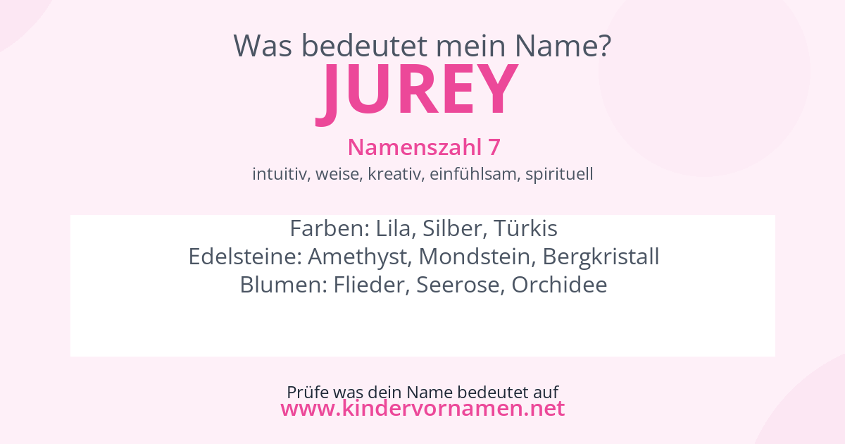 Was bedeutet der Name Jurey?