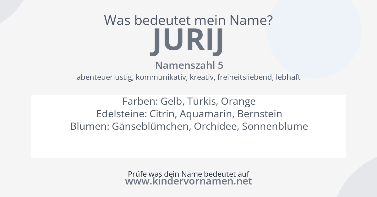 Was bedeutet der Name Jurij?