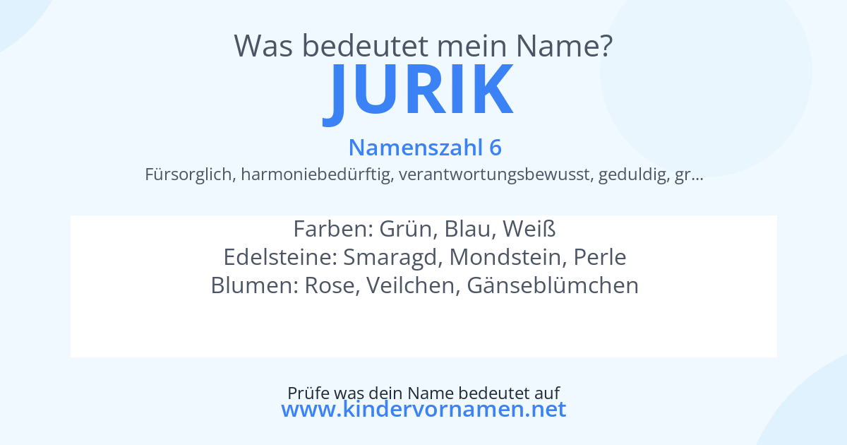 Was bedeutet der Name Jurik?