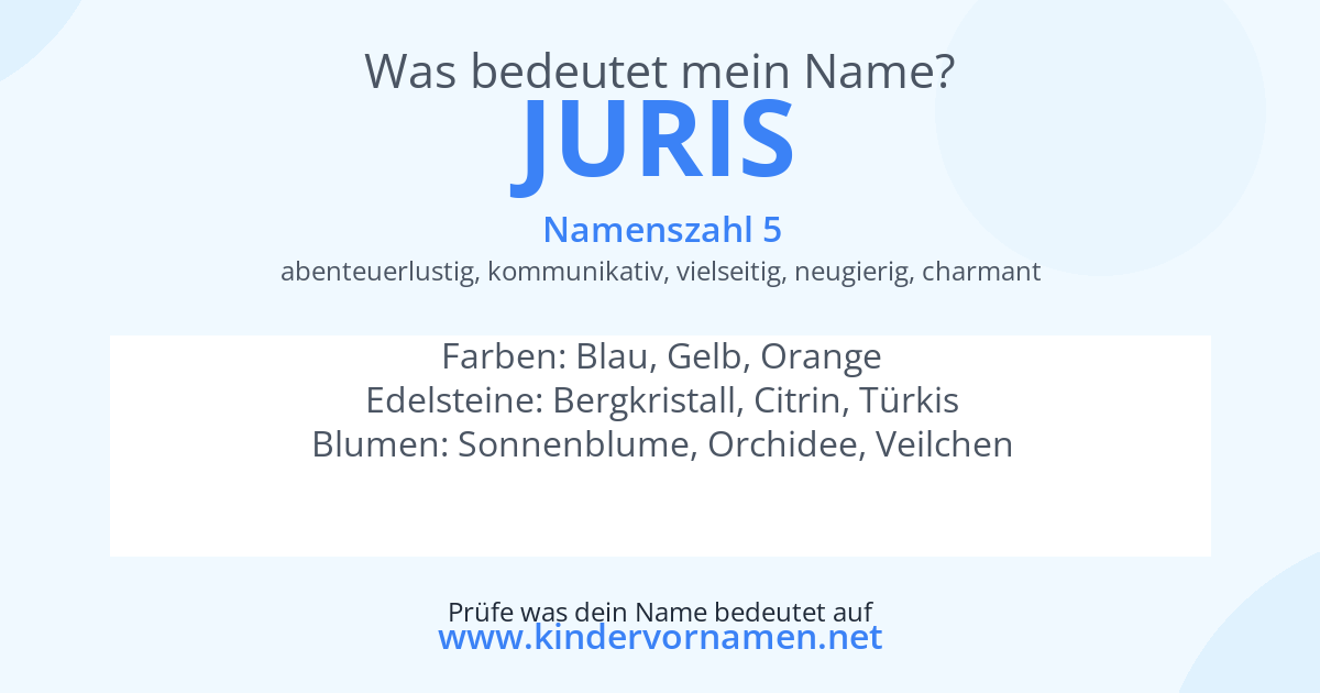 Was bedeutet der Name Juris?
