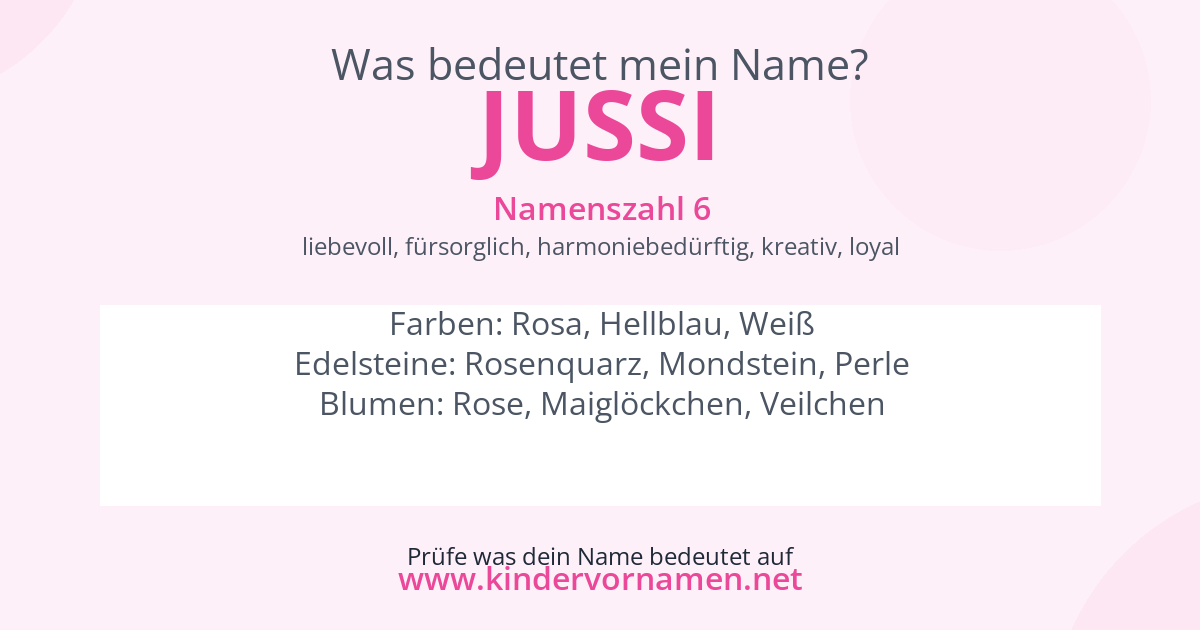 Was bedeutet der Name Jussi?