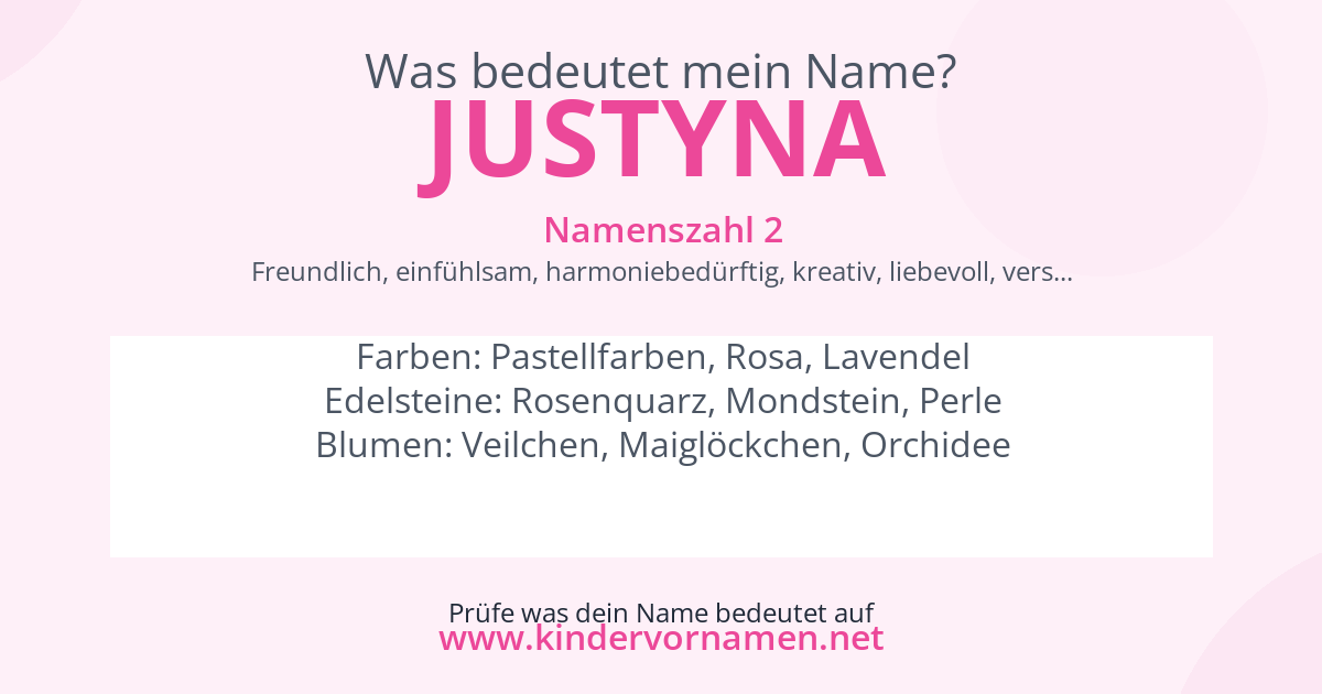 Was bedeutet der Name Justyna?