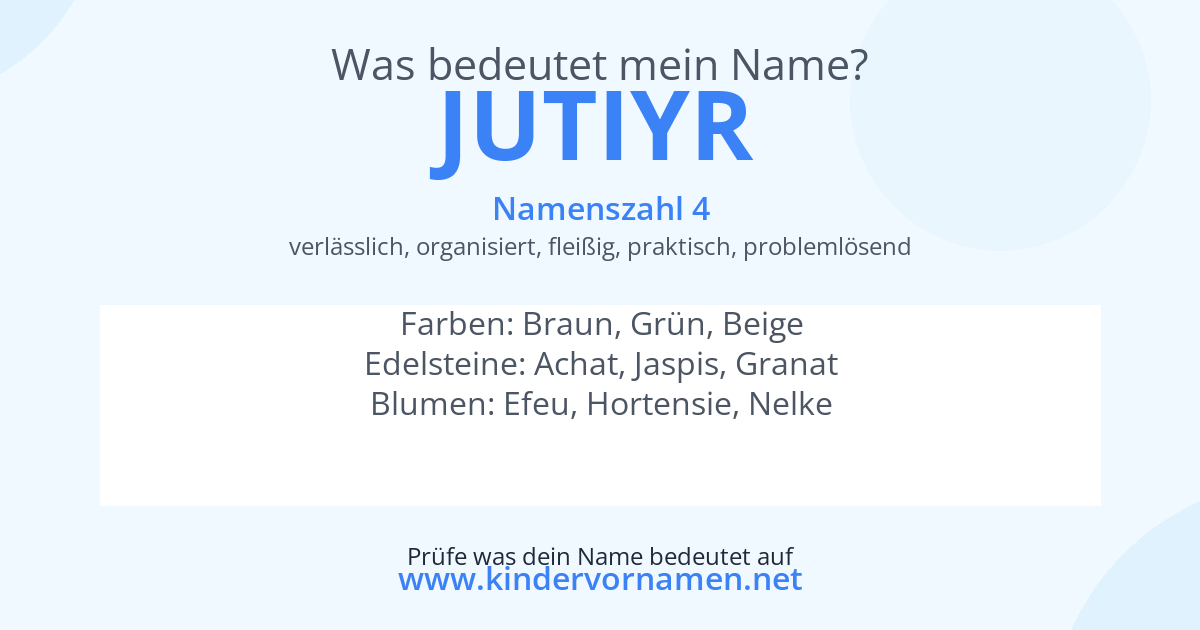 Was bedeutet der Name Jutiyr?