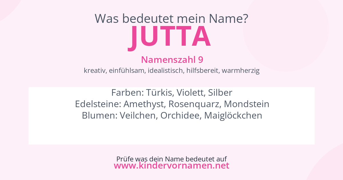 Was bedeutet der Name Jutta?