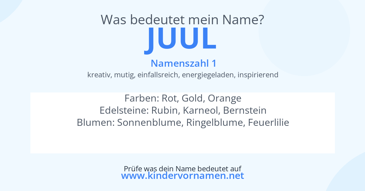 Was bedeutet der Name Juul?