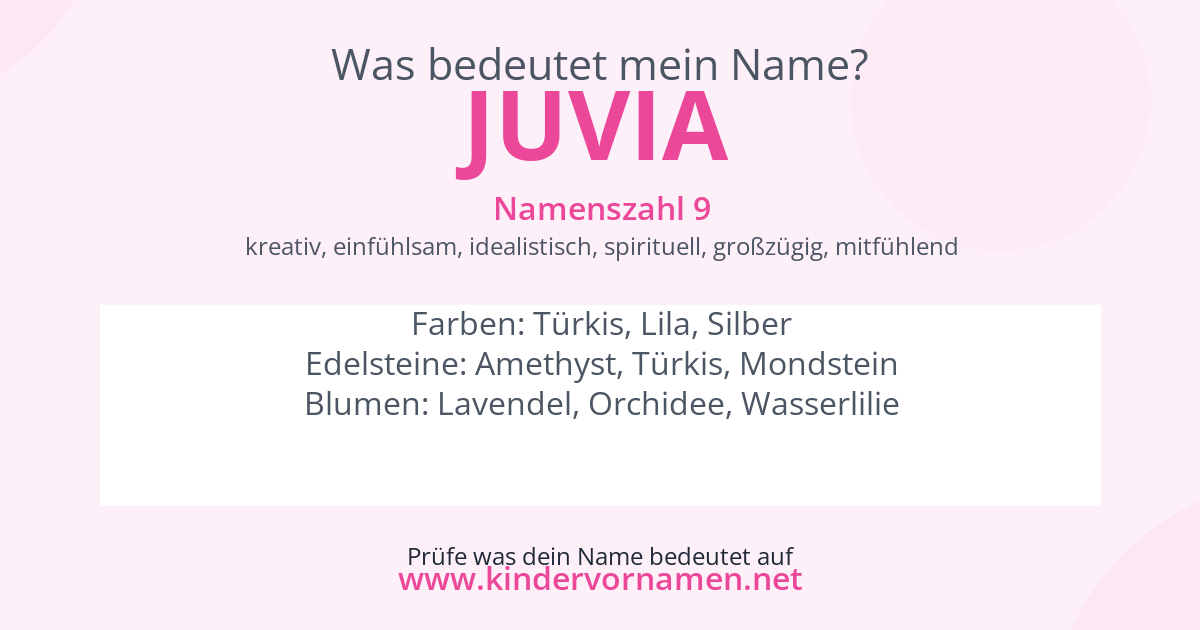 Was bedeutet der Name Juvia?