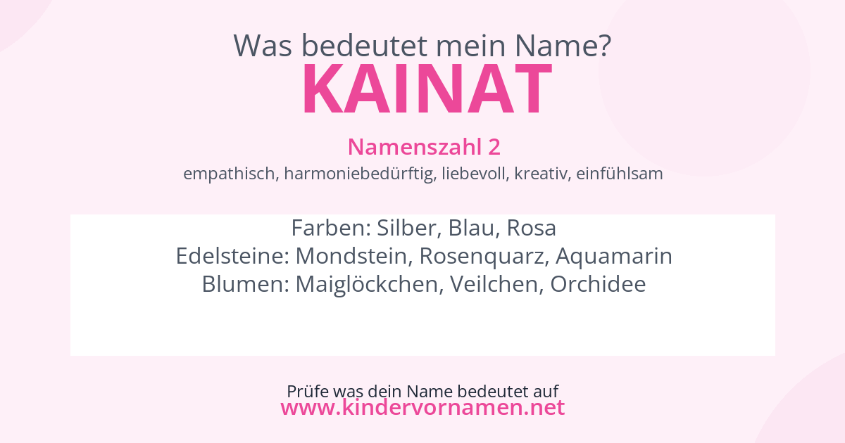 Was bedeutet der Name Kainat?