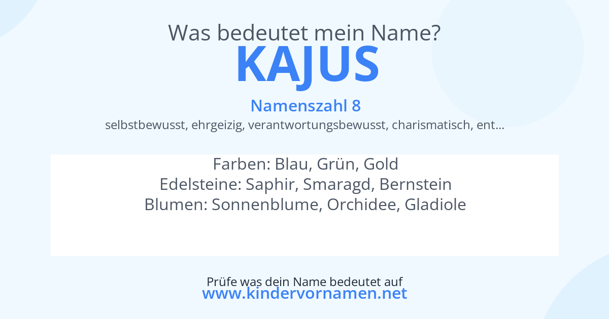 Was bedeutet der Name Kajus?
