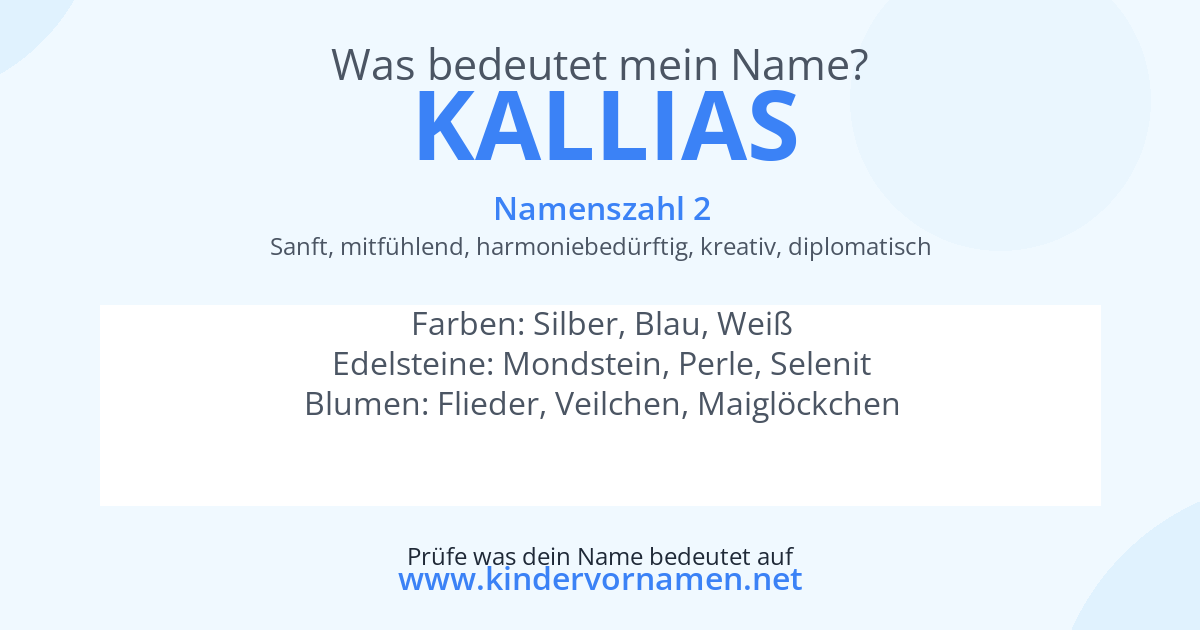 Was bedeutet der Name Kallias?