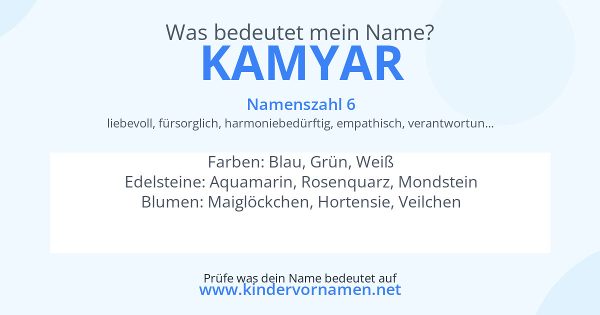 Was bedeutet der Name Kamyar?