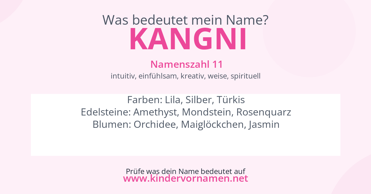 Was bedeutet der Name Kangni?