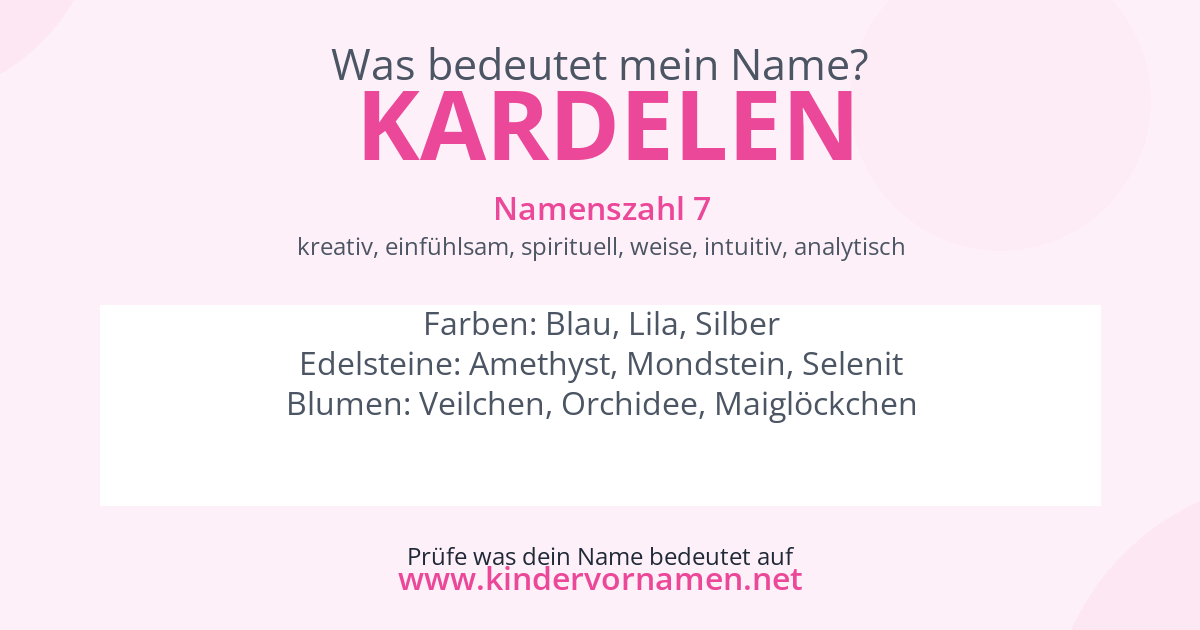 Was bedeutet der Name Kardelen?