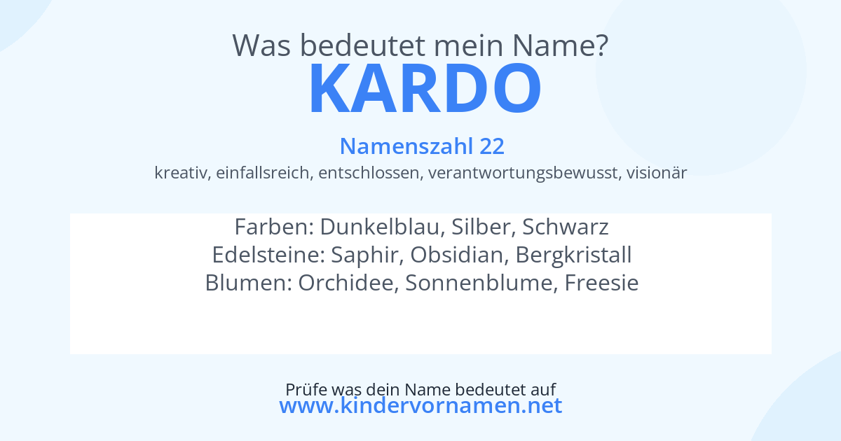 Was bedeutet der Name Kardo?