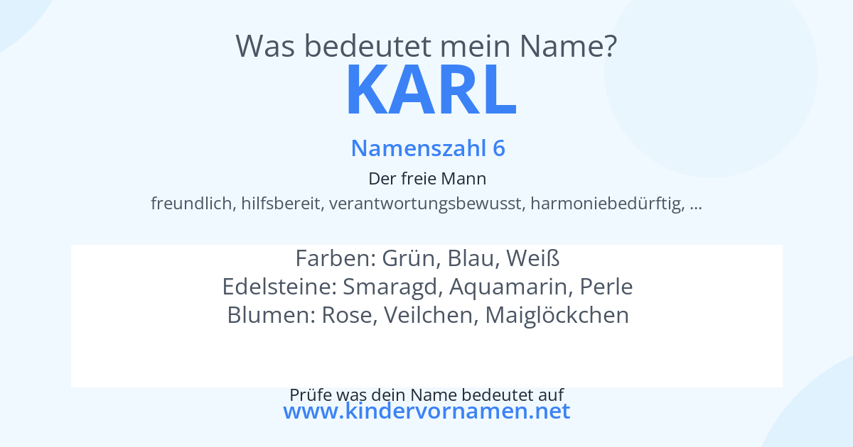 Was bedeutet der Name Karl?