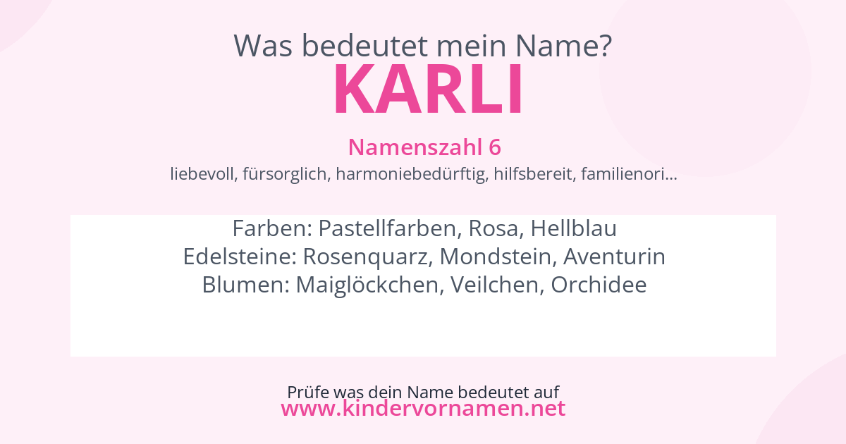 Was bedeutet der Name Karli?