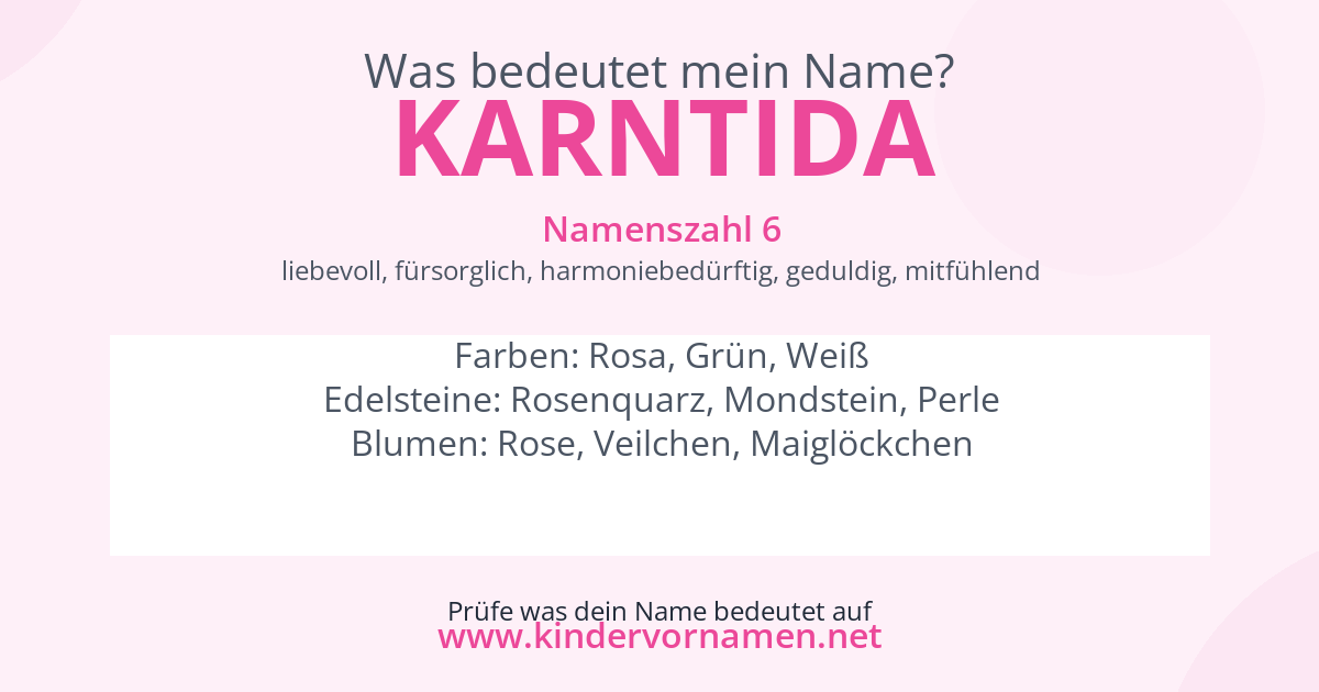 Was bedeutet der Name Karntida?