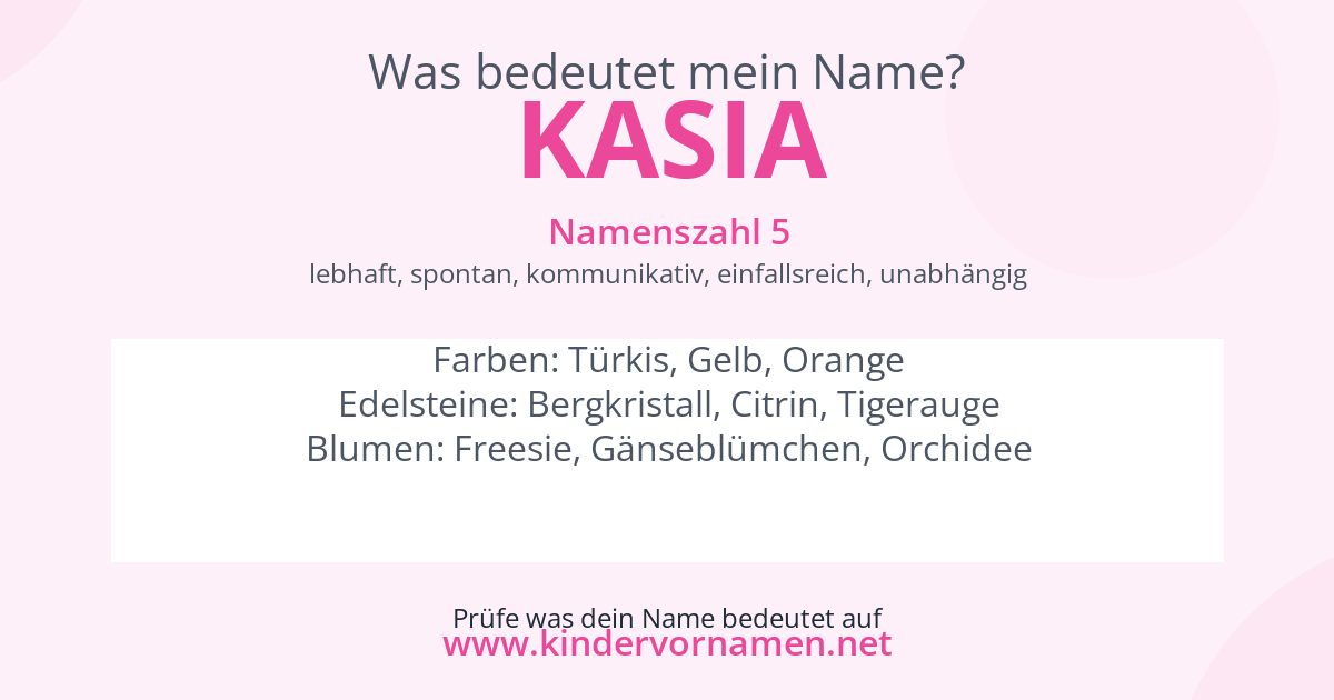 Was bedeutet der Name Kasia?