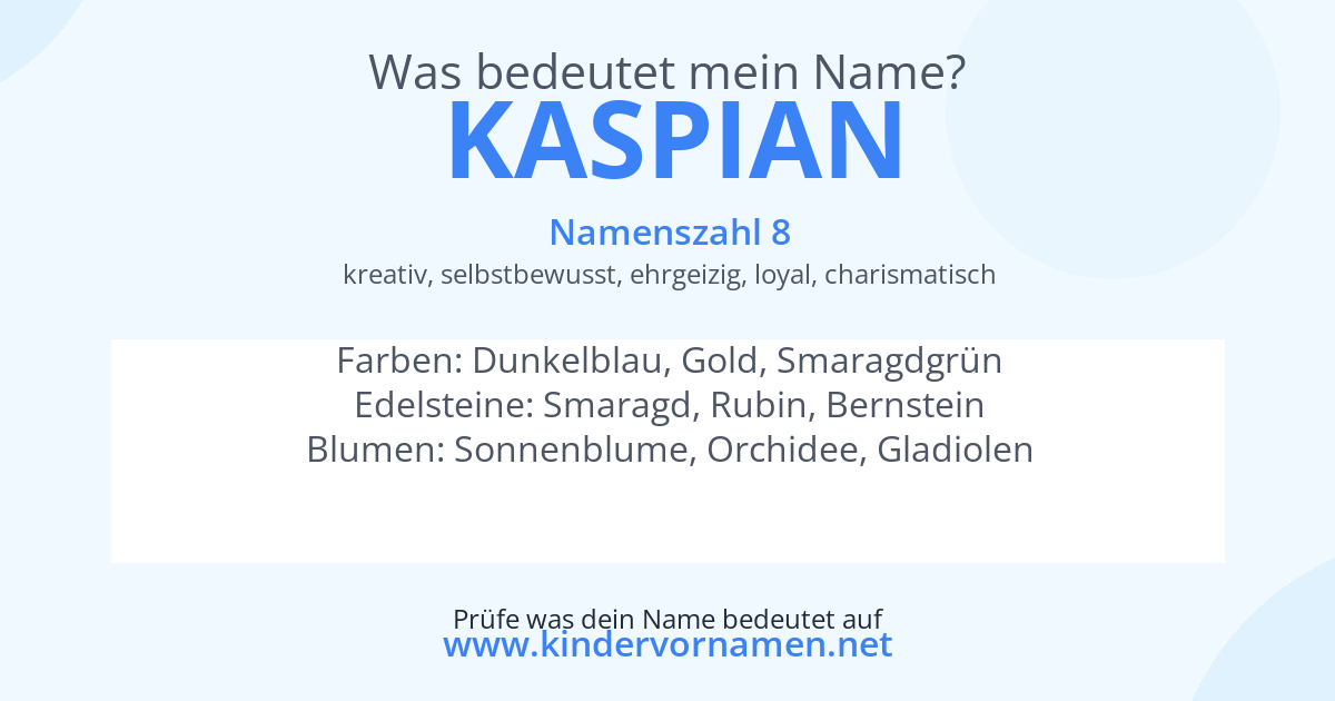 Was bedeutet der Name Kaspian?