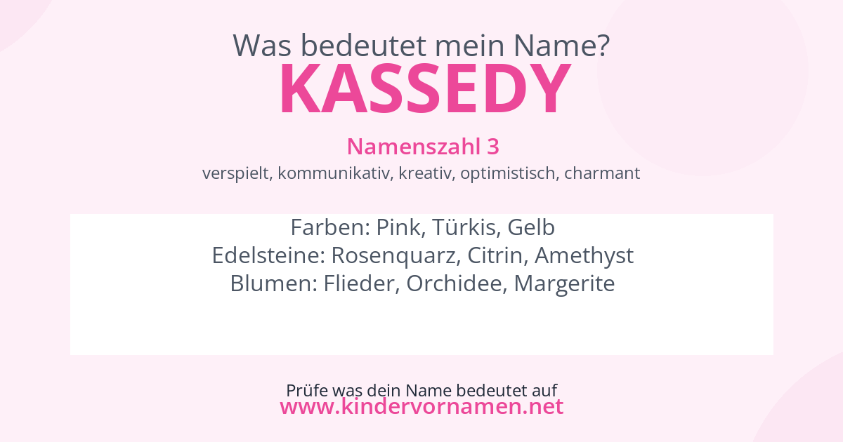 Was bedeutet der Name Kassedy?