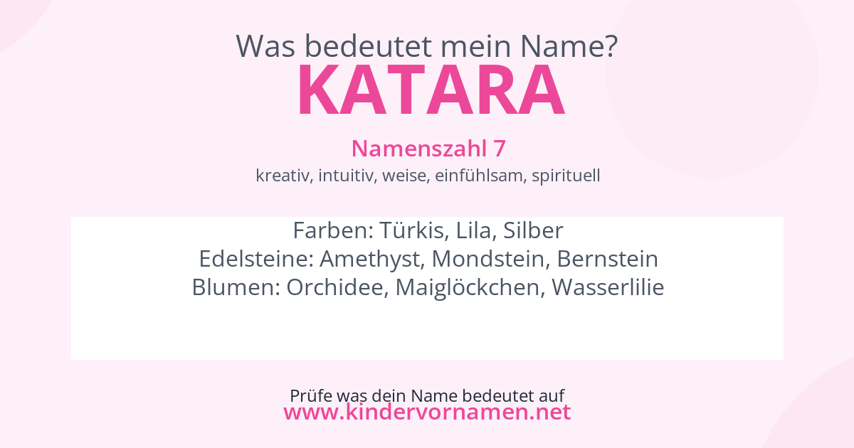 Was bedeutet der Name Katara?