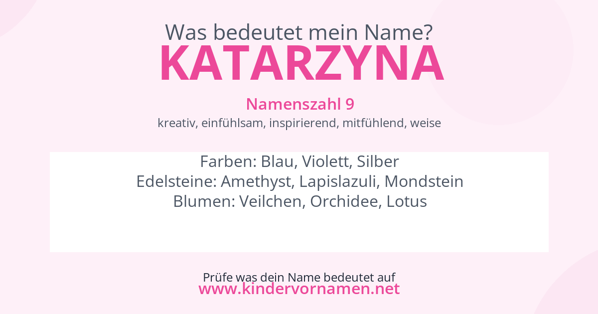 Was bedeutet der Name Katarzyna?
