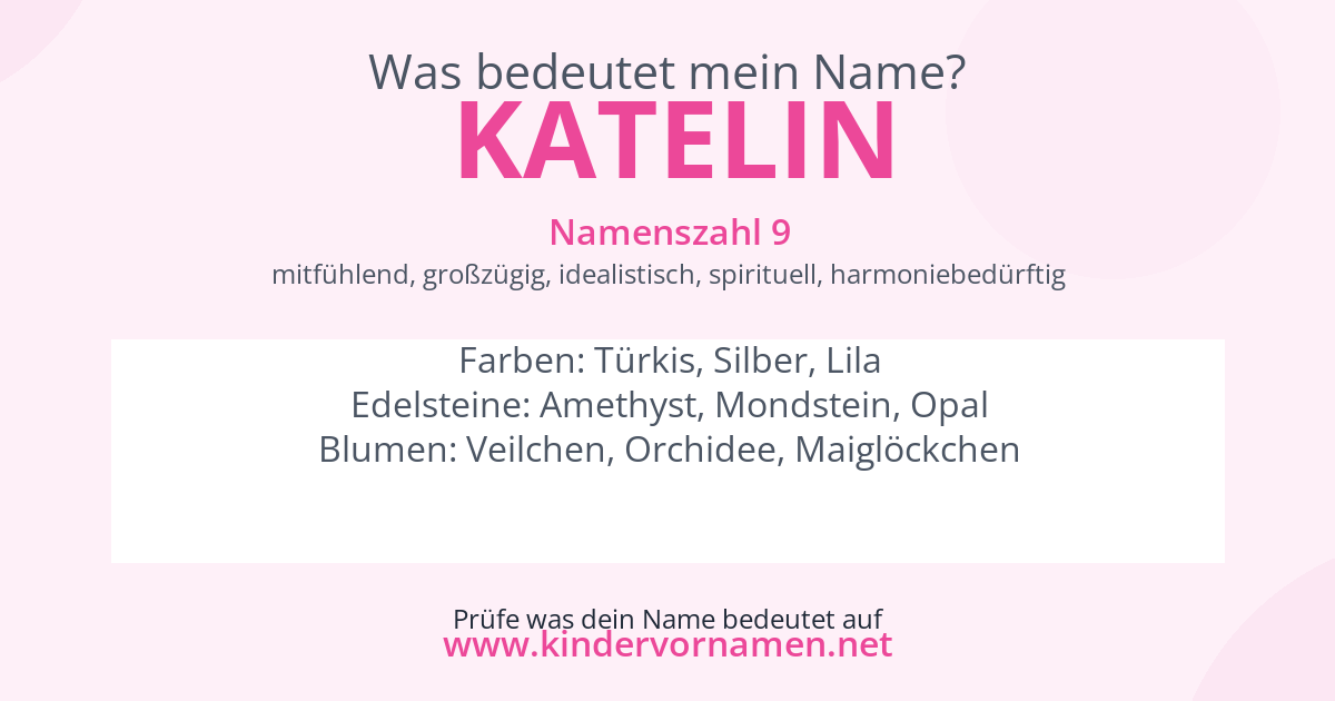 Was bedeutet der Name Katelin?