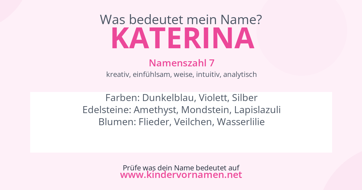 Was bedeutet der Name Katerina?