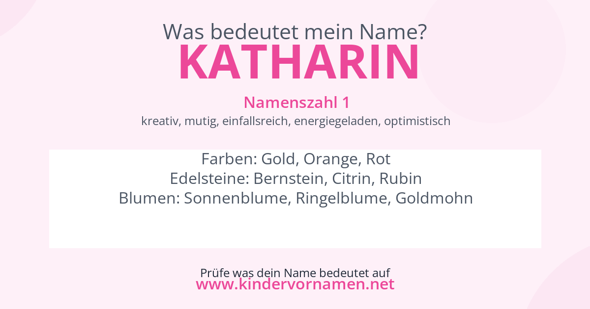 Was bedeutet der Name Katharin?
