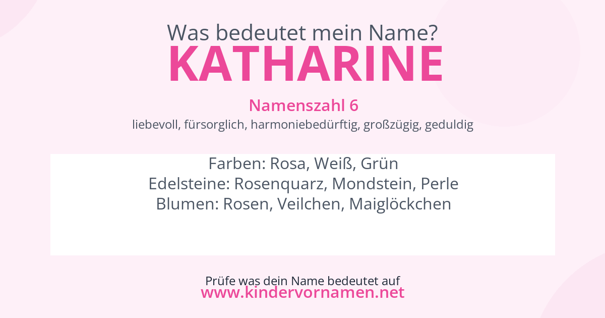 Was bedeutet der Name Katharine?