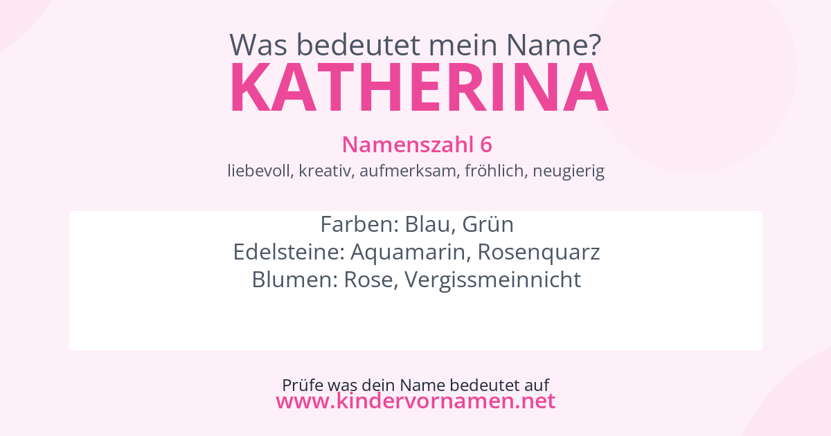 Was bedeutet der Name Katherina?