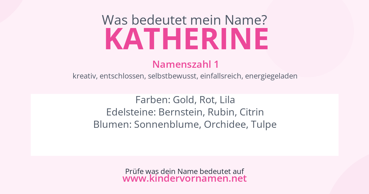 Was bedeutet der Name Katherine?