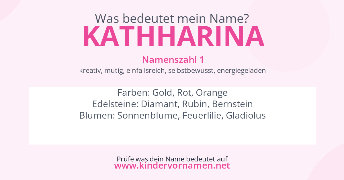 Was bedeutet der Name Kathharina?