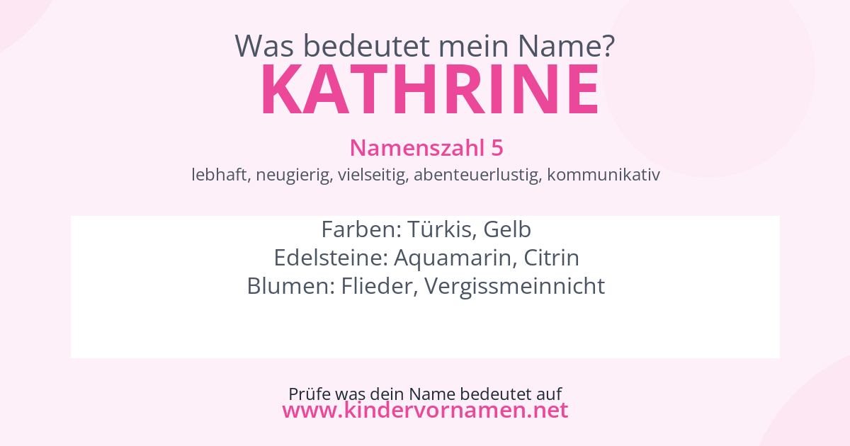 Was bedeutet der Name Kathrine?