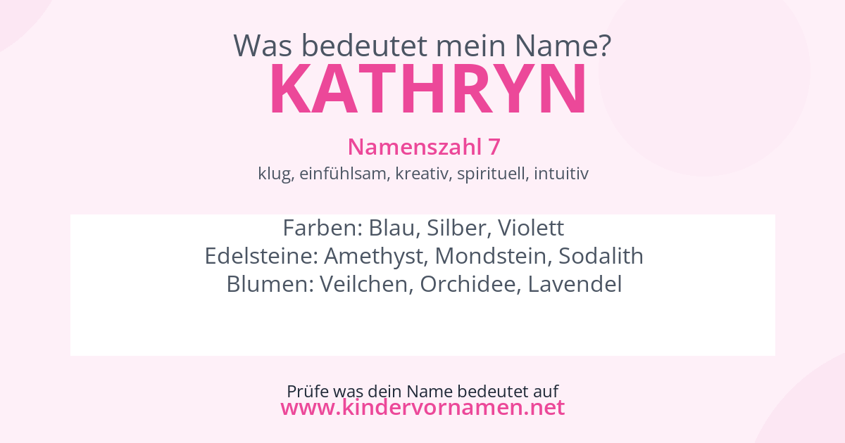 Was bedeutet der Name Kathryn?