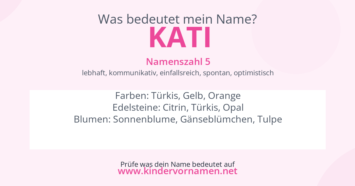 Was bedeutet der Name Kati?