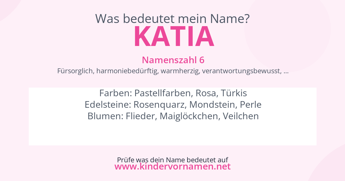 Was bedeutet der Name Katia?