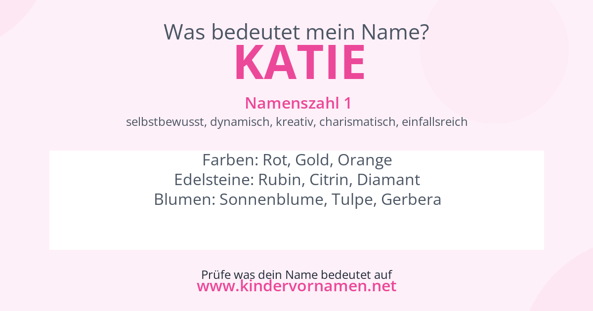Was bedeutet der Name Katie?