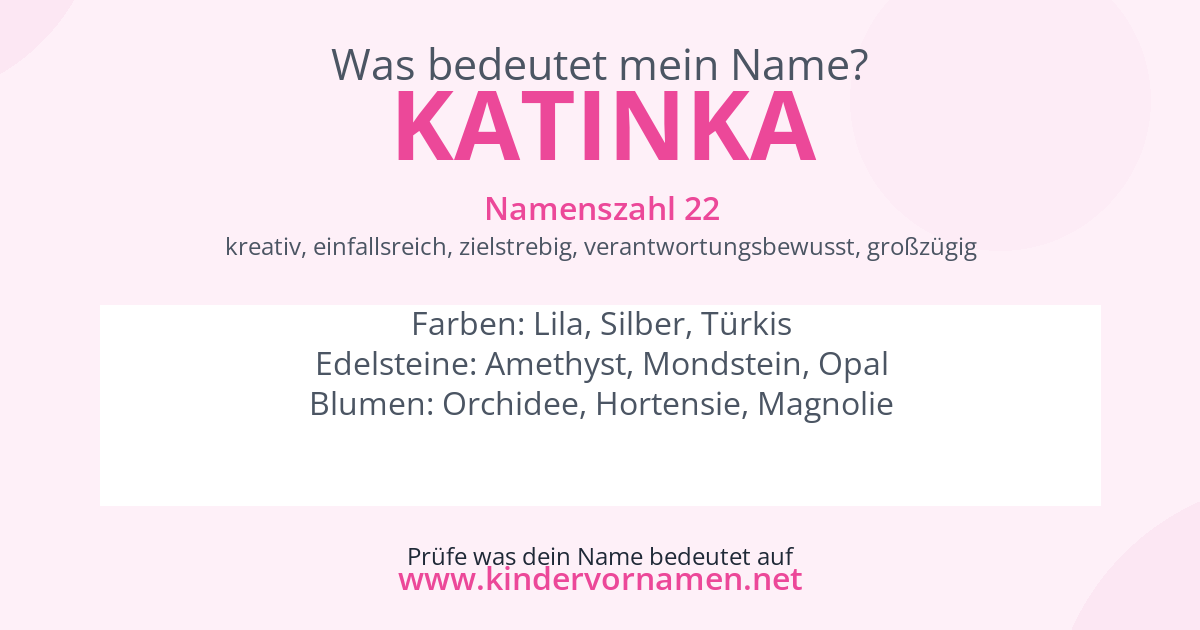 Was bedeutet der Name Katinka?