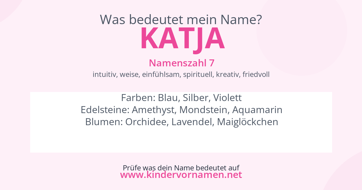 Was bedeutet der Name Katja?